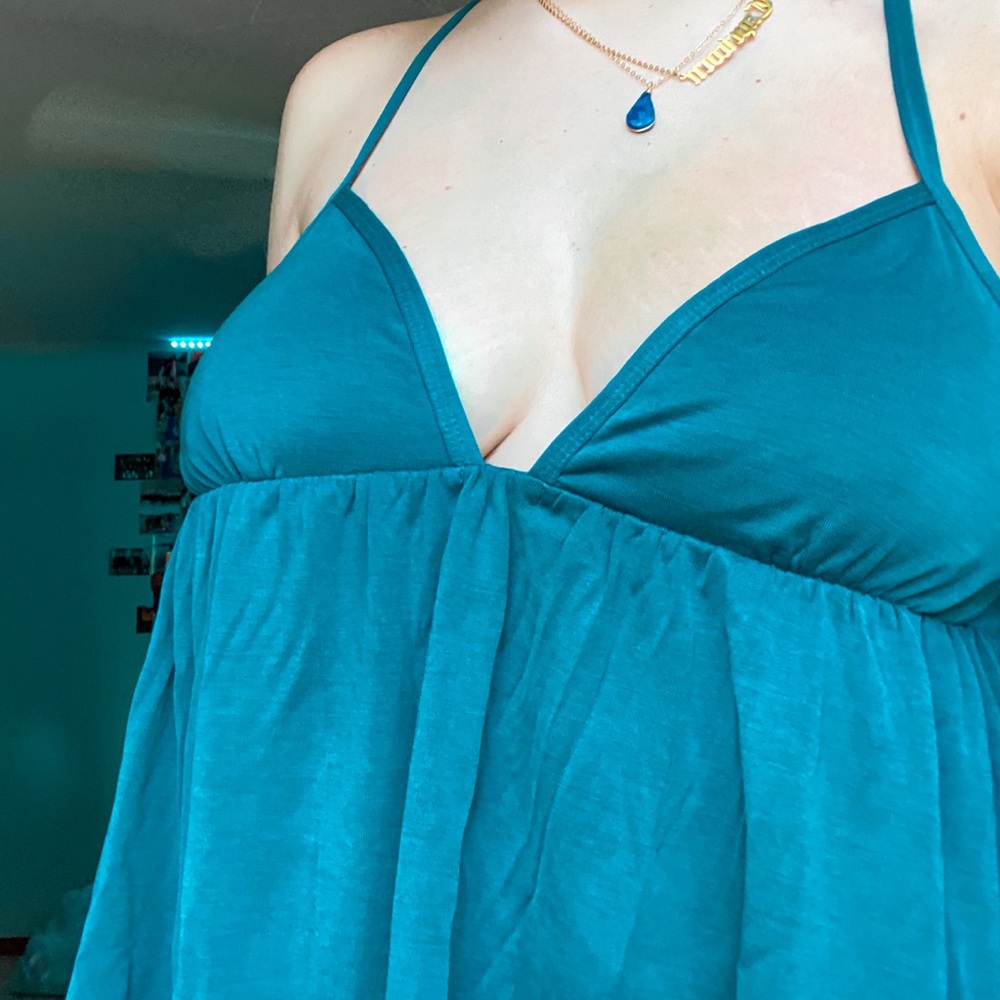 EXPRESS size medium blue tank